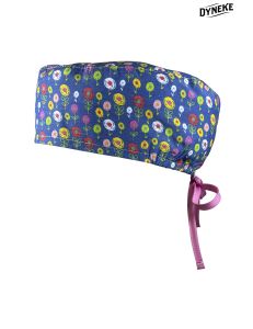 Gorro Sanidad unisex pelo corto flores colores