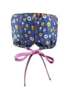 Gorro Sanidad unisex pelo corto flores colores