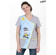 Bata corta maestra m/c cebra