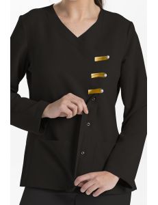 Chaqueta mcfb m/l negra con presillas