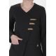 Chaqueta mcfb m/l negra con presillas