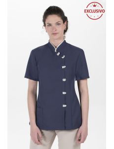 Chaqueta azul marino con trevillas