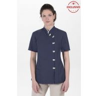 Chaqueta azul marino con trevillas