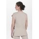 Chaqueta exclusiva mujer mcfb beige contraste marino
