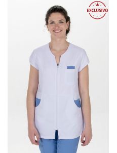 Chaqueta microfibra contraste azul