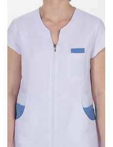 Chaqueta microfibra contraste azul