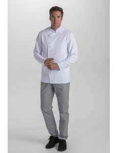Chaqueta cruzada m/l microfibra blanca