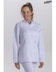 Chaqueta cruzada mujer m/l microfibra blanca
