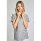 Casaca sanidad con cuello mao gris