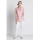 Casaca sanidad en rosa con cuello mao