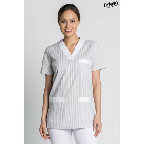 Chaqueta de pijama gris para servicios y limpieza Dyneke