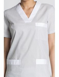 Chaqueta de pijama gris para servicios y limpieza Dyneke