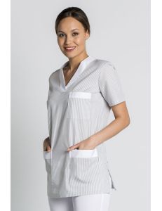 Chaqueta de pijama gris para servicios y limpieza Dyneke