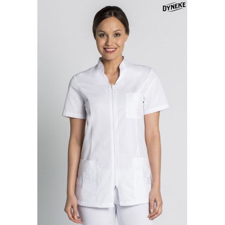 Chaqueta blanca de manga corta