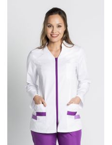 Chaqueta para sanidad, farmacia, comercio y estética morado Dyneke
