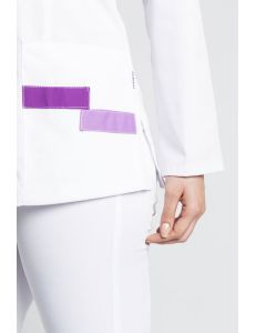 Chaqueta para sanidad, farmacia, comercio y estética morado Dyneke