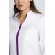 Chaqueta blanca en manga larga con detalles morados