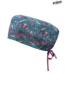 Gorro Sanidad unisex pelo largo flamencos