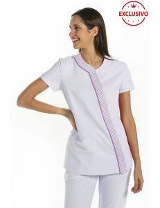 Chaqueta mujer asimetrica vivo lila