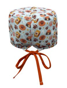 Gorro Sanidad unisex pelo corto huellas perro