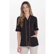 Chaqueta mujer elástica manga 3/4 vivo dorado