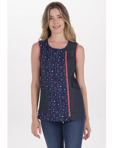 Chaqueta s/m tejana estampado flores