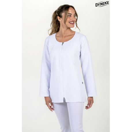 Chaqueta curvas m/l microfibra blanca
