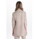 Levita mujer beige manga 3/4 fruncida