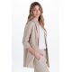 Levita mujer beige manga 3/4 fruncida
