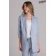 Levita mujer celeste manga 3/4 fruncida