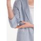 Levita mujer celeste manga 3/4 fruncida