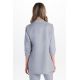 Levita mujer celeste manga 3/4 fruncida