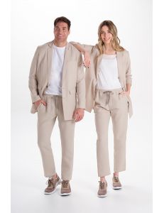 Chaqueta levita hombre beige 