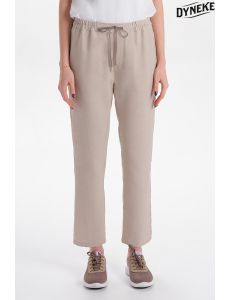 Pantalón unisex beige con cordón
