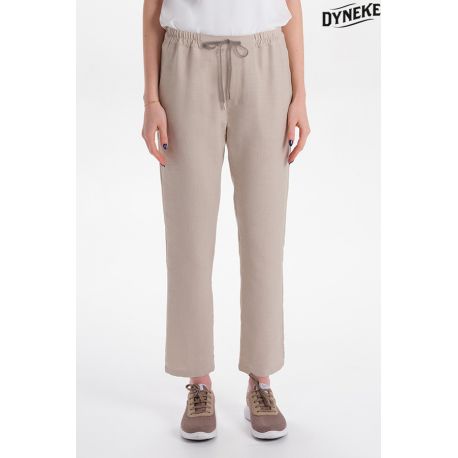 Pantalón unisex beige con cordón