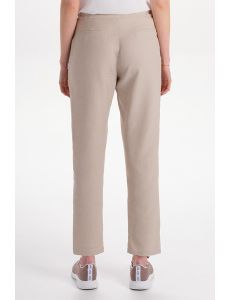 Pantalón unisex beige con cordón