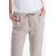 Pantalón unisex beige con cordón