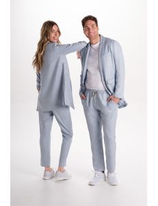 Pantalón unisex celeste con cordón