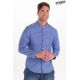 Camisa caballero cuello mao azul