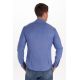 Camisa caballero cuello mao azul