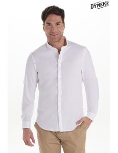 Camisa caballero cuello mao blanca
