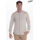 Camisa caballero cuello mao beige