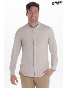 Camisa caballero cuello mao beige