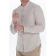 Camisa caballero cuello mao beige