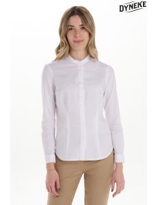 Camisa mujer cuello mao blanca