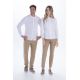 Camisa mujer cuello mao blanca