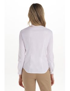 Camisa mujer cuello mao blanca
