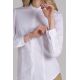 Camisa mujer cuello mao blanca