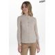 Camisa mujer cuello mao beige