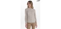 Camisa mujer cuello mao beige